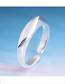 Fashion Silver Glossy Geometric Open Ring