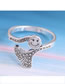 Fashion Silver Fish Tail Smiley Open Ring