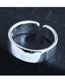Fashion Silver Glossy Open Wide-breasted Ring