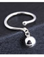 Fashion Silver Round Ball Pendant Open Alloy Glossy Ring
