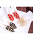 Fashion Red Handmade Water Drop Grape String Crystal Alloy Earrings