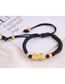 Fashion Golden Kirin Braided Round Bead Adjustable Bracelet
