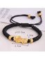Fashion Golden Kirin Braided Round Bead Adjustable Bracelet