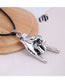 Fashion Silver Alloy Love You Gesture Embossed Mens Necklace