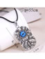 Fashion Silver Shield Eye Embossed Alloy Mens Necklace