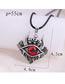 Fashion Red Skull-eye Embossed Mens Necklace