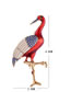 Fashion Red Flamingo Oil Drop And Diamond Contrast Brooch