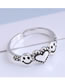 Fashion Silver Caring Smiley Face Expression Hollow Alloy Open Ring