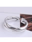 Fashion Silver Embossed Branch Open Ring