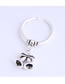 Fashion Silver Bell Alloy Relief Open Ring
