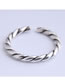 Fashion Silver Twisted Rope Open Ring
