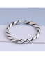 Fashion Silver Twisted Rope Open Ring