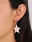 Fashion Golden Diamond Five-pointed Star Resin Alloy Earrings