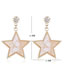 Fashion Golden Diamond Five-pointed Star Resin Alloy Earrings