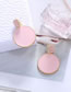 Fashion Yellow Oil Drop Hit Color Geometric Round Alloy Earrings