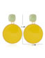 Fashion Blue Oil Drop Hit Color Geometric Round Alloy Earrings