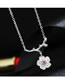 Fashion White Alloy Necklace With Flowers And Diamond Branches