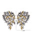Fashion Golden Diamond-shaped Flower Geometric Hollow Alloy Earrings