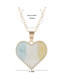 Fashion White Blue Love Dropping Alloy Contrast Necklace