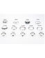 Fashion Silver Aircraft Opal Letters Love Heart Shape Ring Set