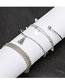 Fashion Silver Chain Tassel Round Alloy Multi-layer Bracelet