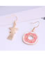 Fashion Color Mixing Drop Of Oil Asymmetrical Donut Five-pointed Star Alloy Earrings
