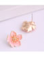 Fashion Pink Drop Of Flowers Alloy Earrings