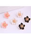Fashion Black Drop Of Flowers Alloy Earrings