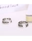 Fashion Silver Hollow Weave Alloy Open Ring