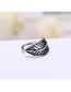 Fashion Silver Hollow Leaf Alloy Hollow Open Ring