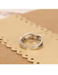 Fashion Silver Woven Cross Hollow Alloy Open Ring