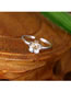 Fashion Silver Flower Alloy Open Ring