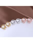 Fashion Silver Diamond Alloy Ring Hoop Earrings