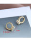 Fashion Golden Diamond Alloy Ring Hoop Earrings