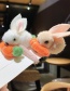Fashion White Plush Hit Color Bunny Children's Hair Rope