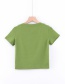 Fashion Green Short-sleeved T-shirt With Shoulder Buttons