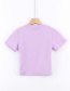 Fashion Purple Crew Neck Knit T-shirt
