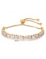 Fashion Golden White Zirconium Cubic Zirconia Pull Rope Bracelet