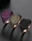 Fashion Black Cubic Zirconia Open Ring