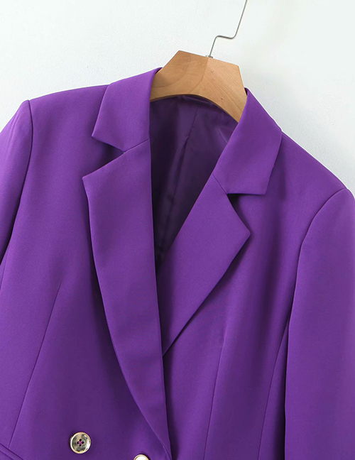 Fashion Purple Double-breasted Suit