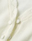 Fashion White Crochet Wave-trimmed Cardigan