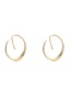 Fashion Golden Geometric Irregular Matte Cutout Earrings