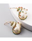 Fashion Color Conch Shell Alloy Earrings With Diamonds