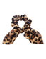 Fashion Khaki Leopard Satin Fabric Ribbon Bunny Ear Bowel Hair Rope