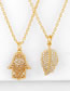 Fashion Golden Diamond Necklace With Diamonds