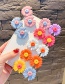 Fashion Blue Gray + Yellow Little Daisy Flowers Hit Color Children Duckbill Clip Set