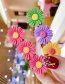 Fashion Watermelon Red Series Resin Small Daisy Flower Hit Color Child Hair Clip