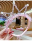 Fashion Pink Lace Smiley Rhinestone Crown Fake Earrings For Children