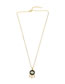 Fashion Black Micro-set Zircon Eye Love Tassel Necklace