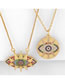 Fashion Golden Diamond-eyed Round Geometric Necklace